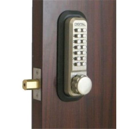 Lockey Lockey 2210-BB-KO Mechanical Keyless Deadbolt With Key Override - Bright Brass 2210-BB-KO